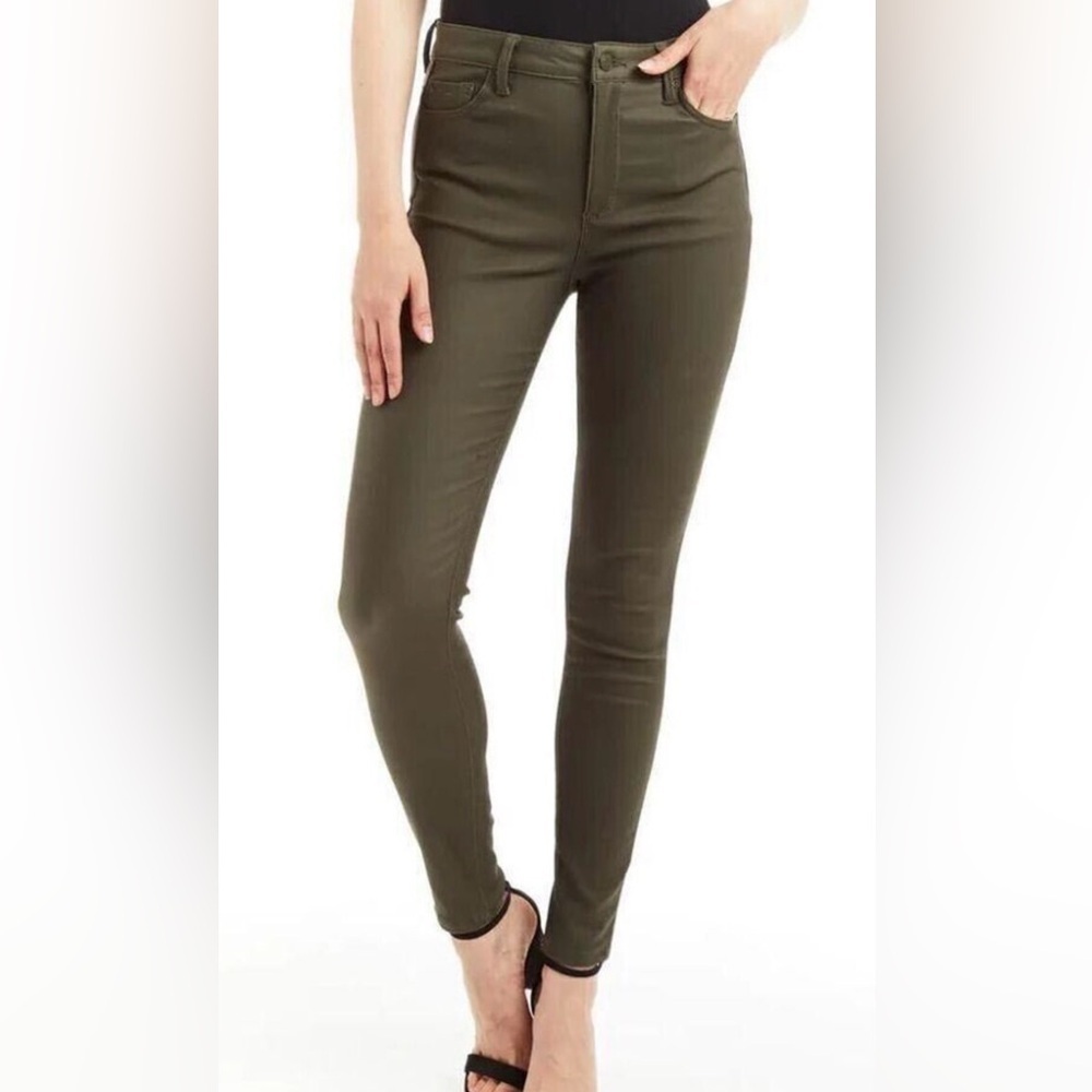 Rag & Bone Nina high rise ankle jeans, army green, size 25